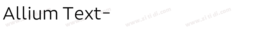 Allium Text字体转换